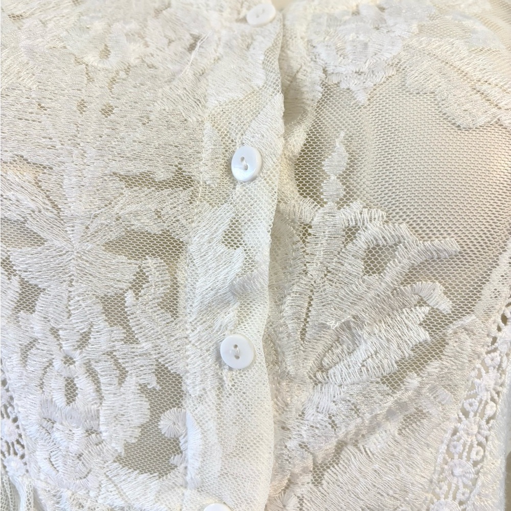 MINKPINK White Lace Mesh Top - Picture 4 of 11